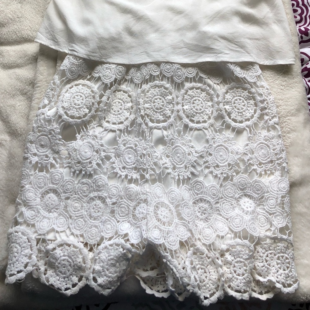 Miami White Crochet Romper - Picture 3 of 8
